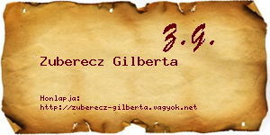 Zuberecz Gilberta névjegykártya
